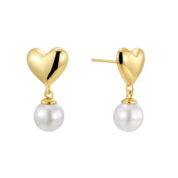 18K Gold Plated Wholesale Earrings: Studs, Gold Heart, and Pearl Earrings