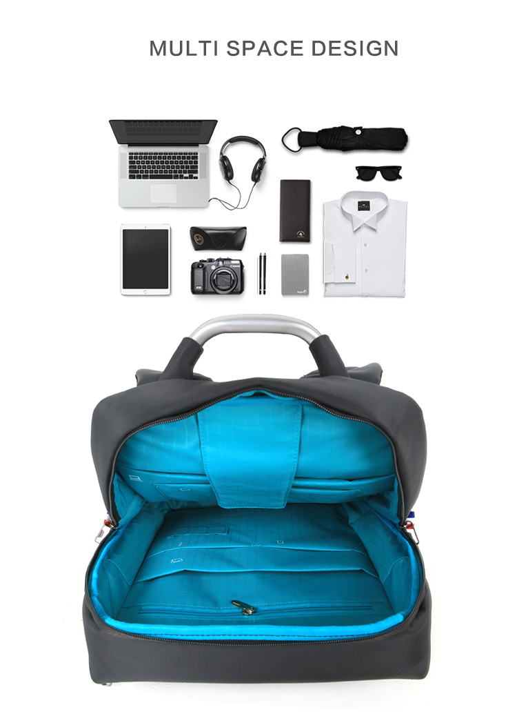 Newcom Fashion Polyester College Student Men Bags Waterproof Business Laptop Backpack
