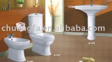 decorated ceramic construction three sets bathroom suite