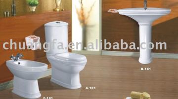 decorated ceramic construction three sets bathroom suite