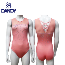Sleeveless girls gymnastics leotards