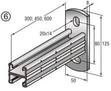 Wall and body support arm