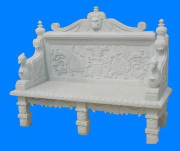 Carved Stone Garden Benches
