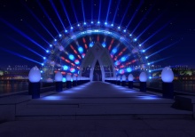 Outdoor Water Screen Projection Fountain