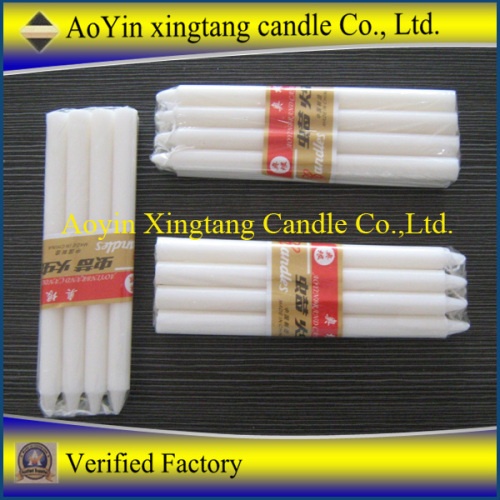 white wax taper candles