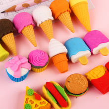3D Food Erasers: New Dessert Cake Set Gift Box for Kids - Ice Cream Erasers