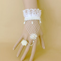 Mariée au Crochet bracelets avec pendentif perles Daisy Flower Ring