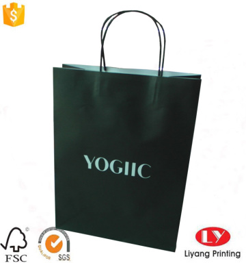 Black Printed Kraft Paper Gift Shopping Bag