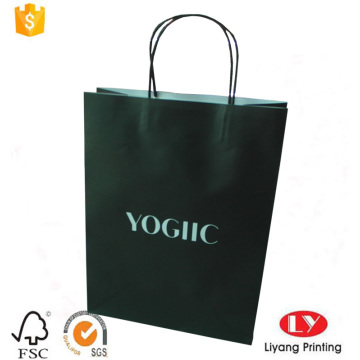 Black Printed Kraft Paper Gift Shopping Bag