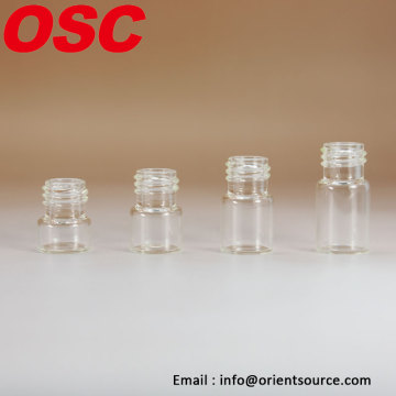1/4 dram 5/8 dram clear glass vial