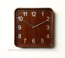 Radio controlled wall clock /real wooden wall clock/Promotional gift