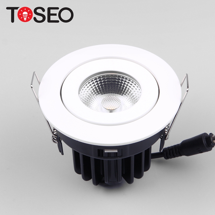 Cut out 75MM 10W round adjustable recessed spotlight led cob downlight