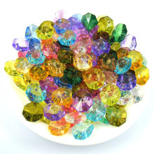 Wholesale acrylic octagon beads mix colors to option.