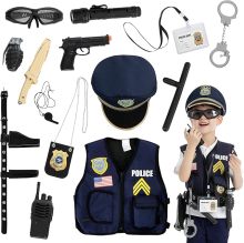 Kids Police Dress Up Set 14Pcs