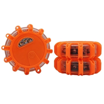 Magnetic IP44 Road Flares: Emergency Roadside Safety Lights & LED Strobe Warning Beacons