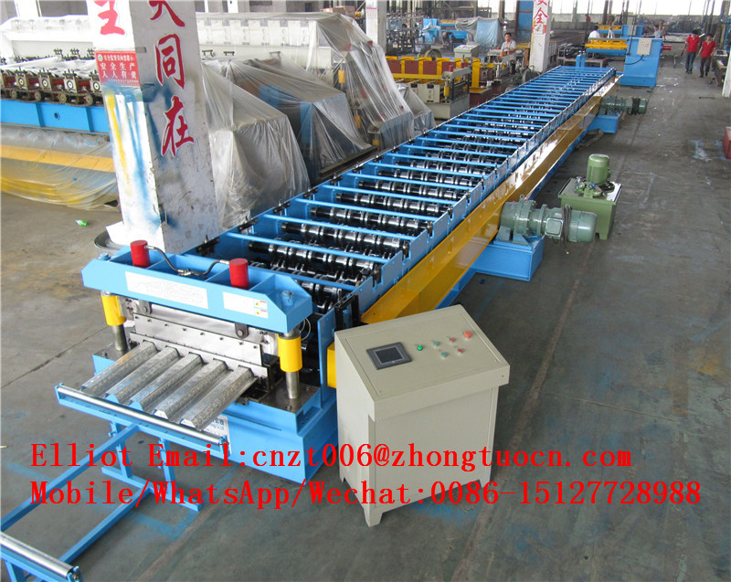 Galvanized steel floor deck machine