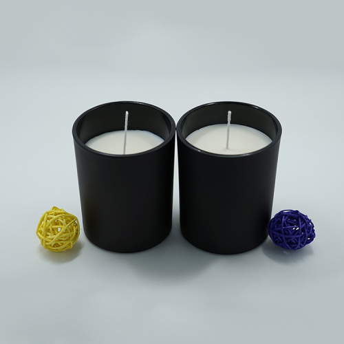 Soy Wax Candle in Black Glass Jar