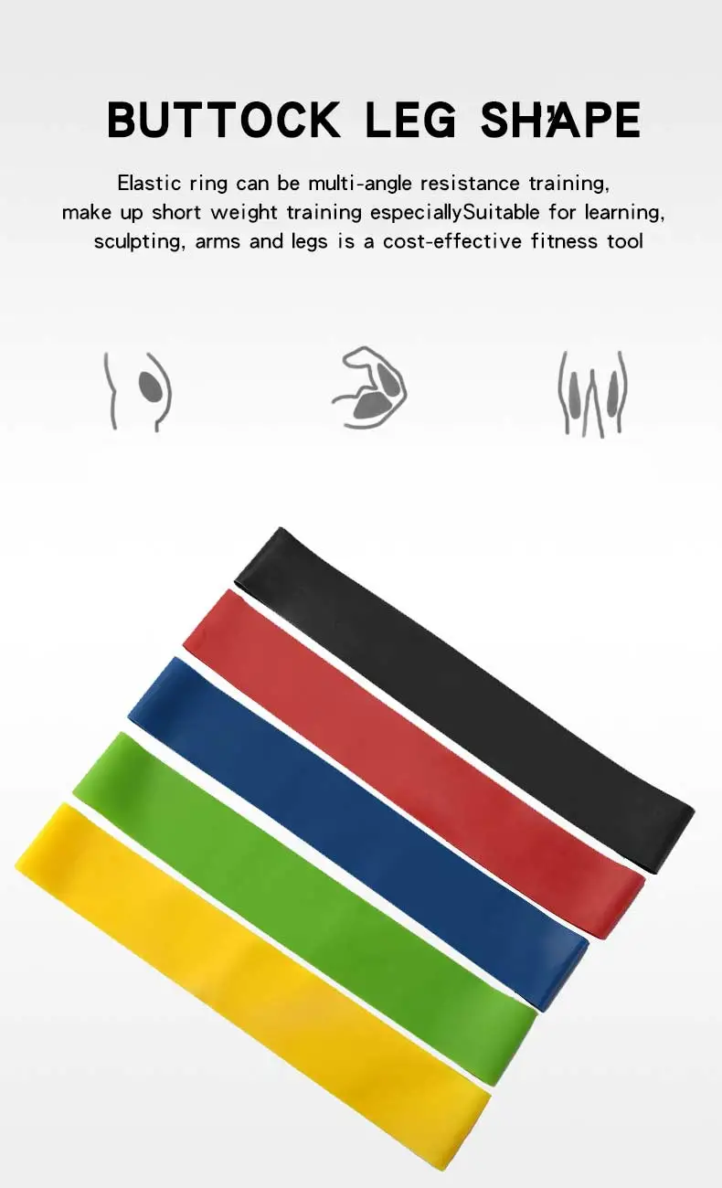 Wholesale Custom Logo Gym Fitness Yoga Workout Hip Non Slip Elastic Latex Exercise Bands
