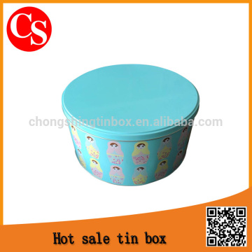 round fashion gift tin box/set tin box