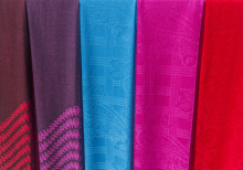 Worsted cashmere jacquard shawl