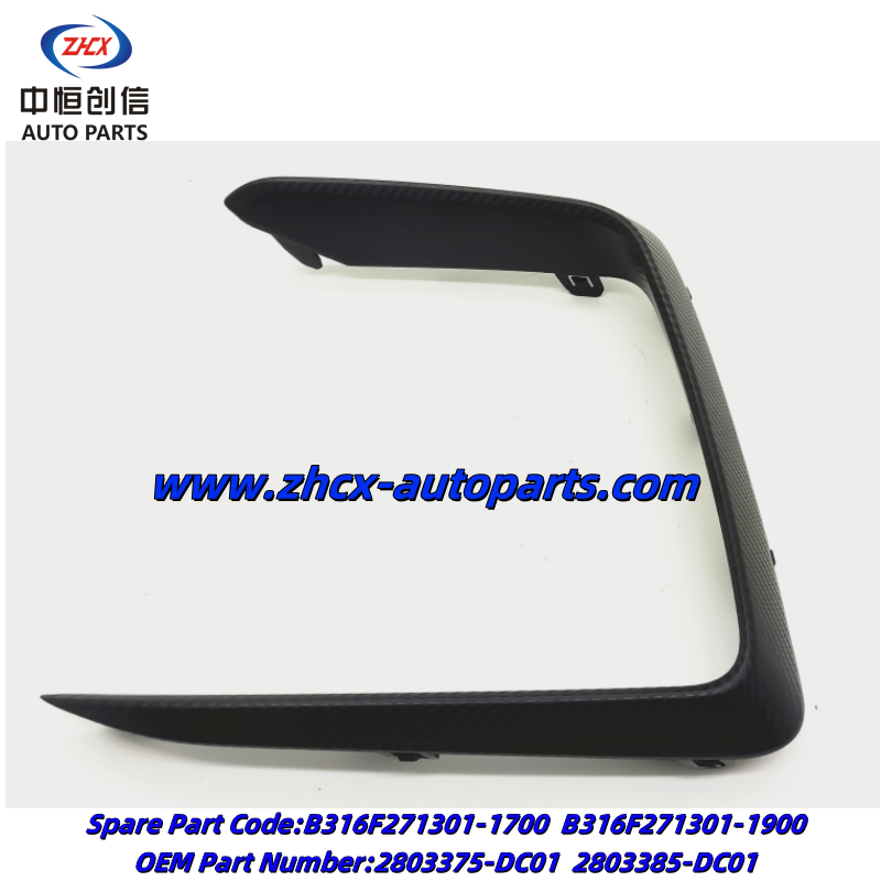 Panoul de instalare decorativă pentru bara de protecție frontală l Front bumper decorative installation panel L