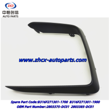 Front bumper decorative installation panel Oshan X5