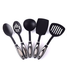 Black white handle 5-Piece Nylon Cooking sets