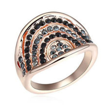 Swarovski Band Ring with Rhodium Plating