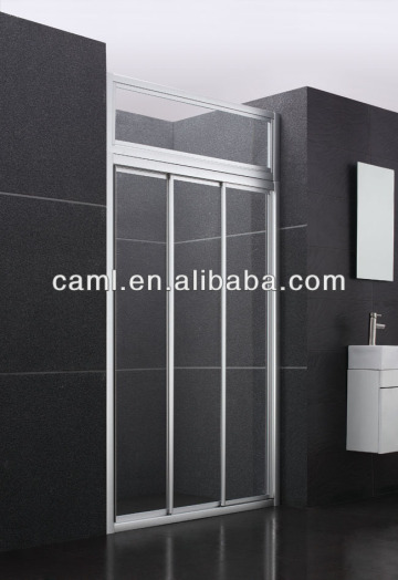 push-pull door bathroom screen white aluminum alloy frame bathroom screen