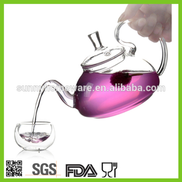 heat resistant glass teapot,pyrex blooming tea pot,glass teapot with filter