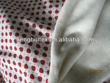 2013 printed cotton polyester spandex new winter underwear velour fabric