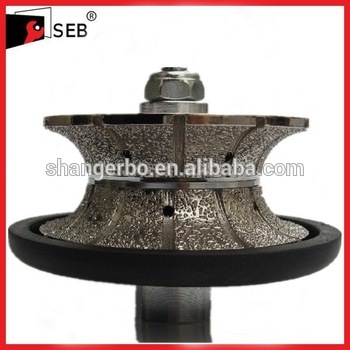 Vacuum Brazed Diamond Marble Profile Wheel, Full Bull Nose