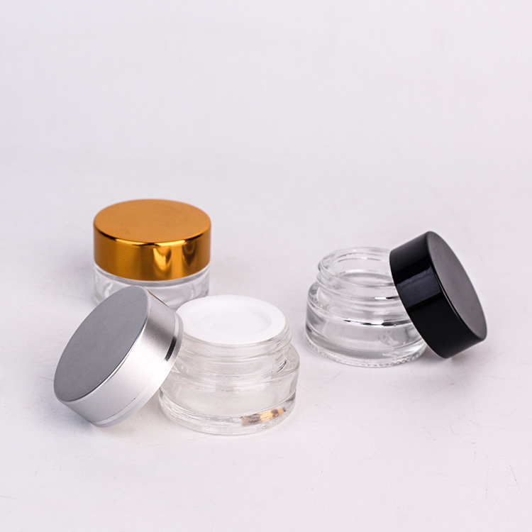 cosmetic packaging 10ml frosted round glass cosmetic mask cream jar with lid