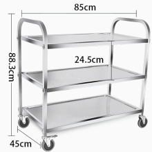 RUITAI Folding Kitchen Cart - New Model Square Tube Trolley