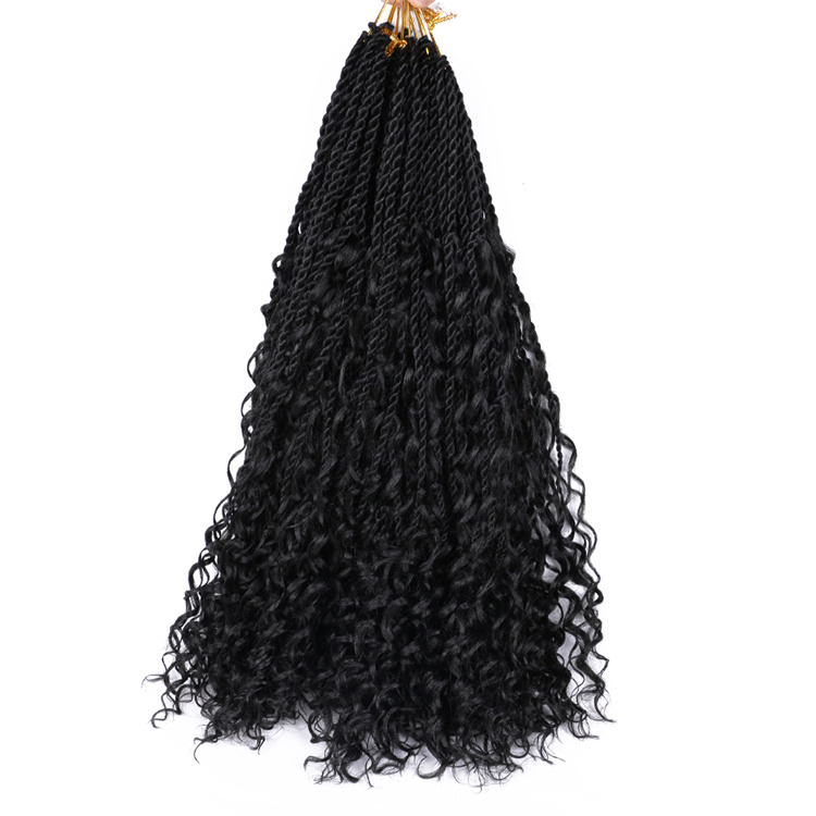 River Senegal Twists Braids Crochet Senegalese Hair Braids Curly Messy River Braids Wholesale
