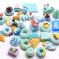 100 stks / partij Willekeurige Pastel Plaksteen Cabochons Willekeurige Mix Pakket Hars Plat Ornament Versieringen Scrapbooking Benodigdheden