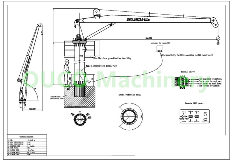 marine crane GA