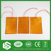 Standard polyimide film etched foil heaters for plastic film vulcanized