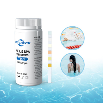 Outdoor swimming pool test strip chemical 7in1 Pool Water Test Strips