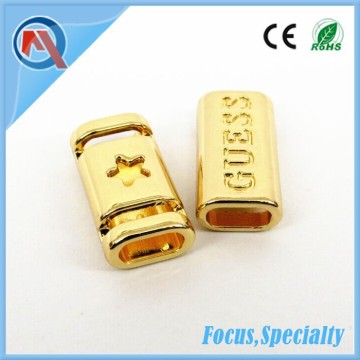 2015 New Style Gold Engraved Metal Custom Shoelace Charm