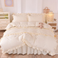 100% Polyester Lembut Softed Microfiber Fabric Bedding Set