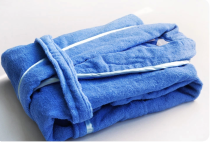 Blue Bathrobe Terry Towelling Cotton Bathrobe