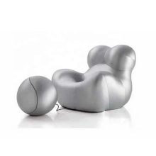 Fiberglass Silver Hug Chair for Lounge Living Room