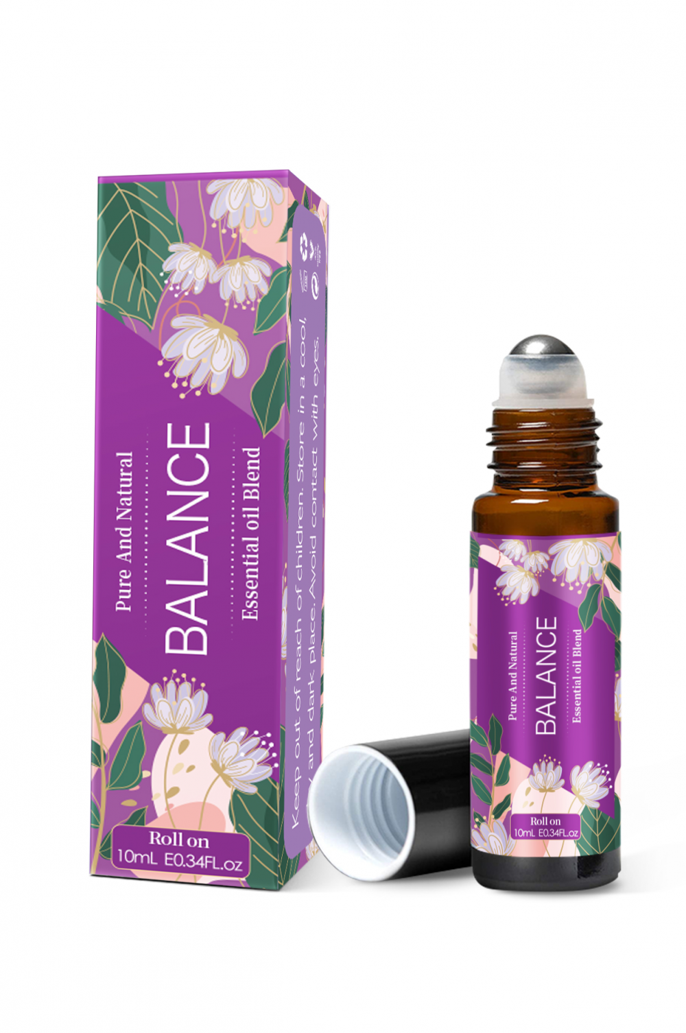 Huile apaisante Migraine à base de plantes Natural Blend Maux de tête Fragrance Détente Aromathérapie Huiles Rouleau de soulagement du stress sur l&#39;huile essentielle