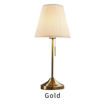Nordic Style Indoor Metal Silver Gold Bedside Table Lamp