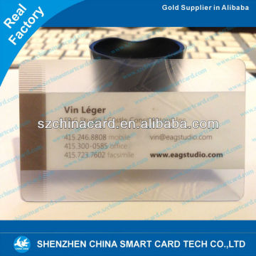 Factory Supply Transparent PVC Plastic business card shenzhen