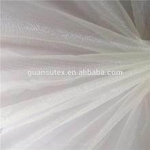 White Shiny Stabilized Stiff Netting French Nylon Mesh Fabric For Sportswear/Clothing