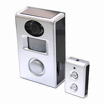 Solar PIR Alarm with Video Record, Alarm and Video Record Upon Motion Detect