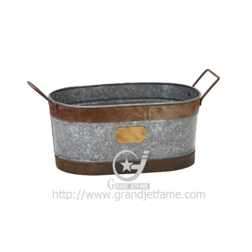 rustic party metal ice bucket