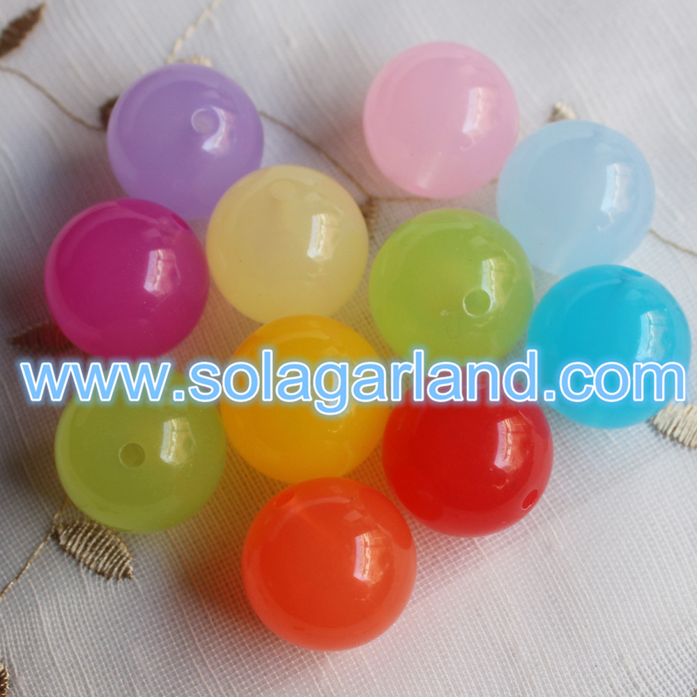 Acrylic Translucent Round Beads